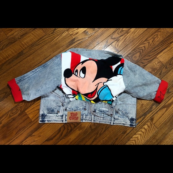 Vintage Too Cute Acid Wash Guetta Disney Jacket xs